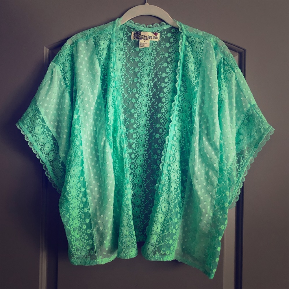 Mint Lace Kimono